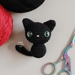 Little Black Cat amigurumi pattern by Ana Maria Craft