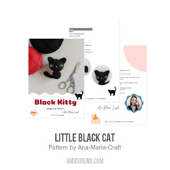 Little Black Cat amigurumi pattern by Ana Maria Craft