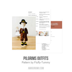 Pilgrims outfits amigurumi pattern by Fluffy Tummy