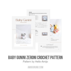 Baby Gunini Zeroni Crochet Pattern amigurumi pattern by Hello Amijo