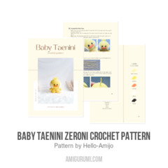 Baby Taenini Zeroni Crochet Pattern amigurumi pattern by Hello Amijo