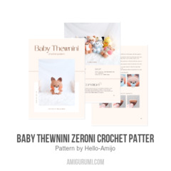 Baby Thewnini Zeroni Crochet Patter amigurumi pattern by Hello Amijo