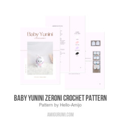 Baby Yunini Zeroni Crochet Pattern amigurumi pattern by Hello Amijo