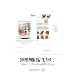 Cinnamon Swirl Snail amigurumi pattern by DearJackiStitchery