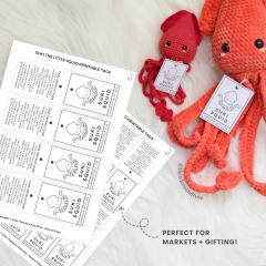 Suki The Little Squid amigurumi pattern by THEODOREANDROSE