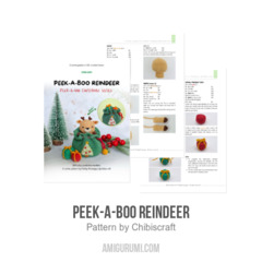 Peek-a-boo Reindeer amigurumi pattern by Chibiscraft