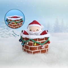 Peek-a-boo Santa amigurumi pattern by Chibiscraft