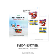 Peek-a-boo Santa amigurumi pattern by Chibiscraft