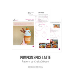 Pumpkin Spice Latte amigurumi pattern by CraftyGibbon