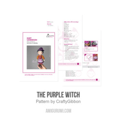 The Purple Witch amigurumi pattern by CraftyGibbon