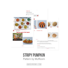 Stripy pumpkin amigurumi pattern by Mufficorn