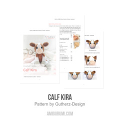 Calf Kira amigurumi pattern by Gutherz Design