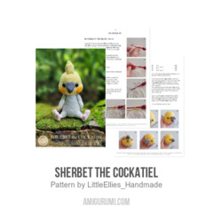 Sherbet the Cockatiel amigurumi pattern by LittleEllies_Handmade