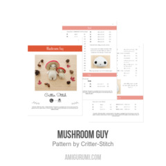 Mushroom guy amigurumi pattern by Critter Stitch