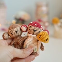 Autumn monkeys  amigurumi pattern by O Recuncho de Jei