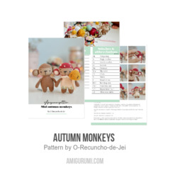 Autumn monkeys  amigurumi pattern by O Recuncho de Jei