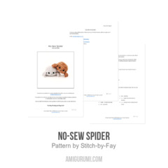 No-Sew Spider amigurumi pattern by Stitch by Fay