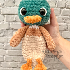 NO SEW Mr Duck the Snuggle Lovey amigurumi by Alter Ego Crochet