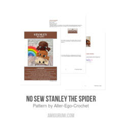 NO SEW Stanley the Spider amigurumi pattern by Alter Ego Crochet