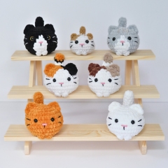 4-in-1 No-Sew Chubby Bun Cats amigurumi pattern by Crochet Pattern By Nina