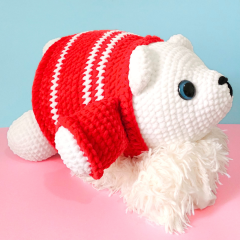 Chubby Polar Bear  amigurumi pattern by Hugurumitoys