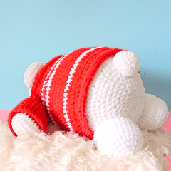 Chubby Polar Bear  amigurumi by Hugurumitoys