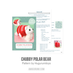 Chubby Polar Bear  amigurumi pattern by Hugurumitoys