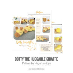 Dotty the Huggable Giraffe amigurumi pattern by Hugurumitoys