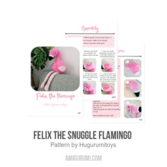 Felix the snuggle Flamingo  amigurumi pattern by Hugurumitoys