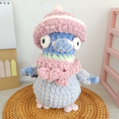 No-sew Perry the pigeon amigurumi pattern by Hugurumitoys