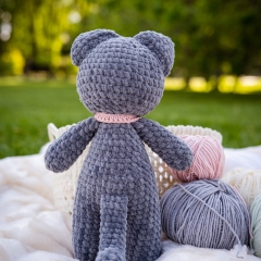 Fluffy Gray Cat amigurumi pattern by BlinkYarnCrafts