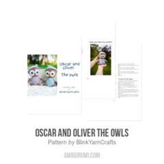 Oscar and Oliver The Owls amigurumi pattern by BlinkYarnCrafts