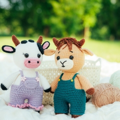 Daisy and Benny the Cow Bundle amigurumi pattern by BlinkYarnCrafts