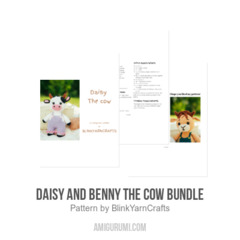 Daisy and Benny the Cow Bundle amigurumi pattern by BlinkYarnCrafts