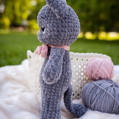 Fluffy Gray Cat amigurumi by BlinkYarnCrafts