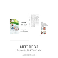 Ginger The Cat amigurumi pattern by BlinkYarnCrafts