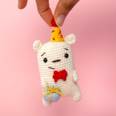 Cute birthday Bear amigurumi by Amigurumi with Eli