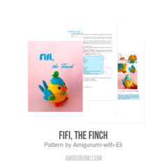 Fifi, the Finch amigurumi pattern by Amigurumi with Eli