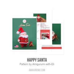 Happy Santa amigurumi pattern by Amigurumi with Eli