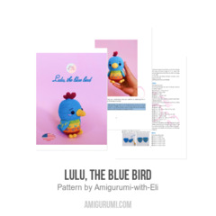 Lulu, the blue bird amigurumi pattern by Amigurumi with Eli