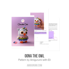 Oona the owl amigurumi pattern by Amigurumi with Eli