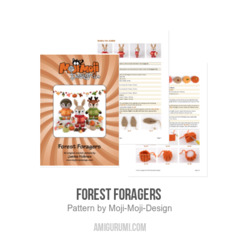 Forest Foragers  amigurumi pattern by Janine Holmes at Moji-Moji Design