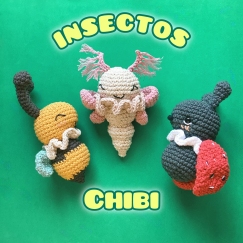 Insects Chibi Bee, Moth & Ladybug