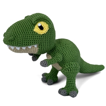 Tyrannosaurus amigurumi pattern by Sabrina Somers