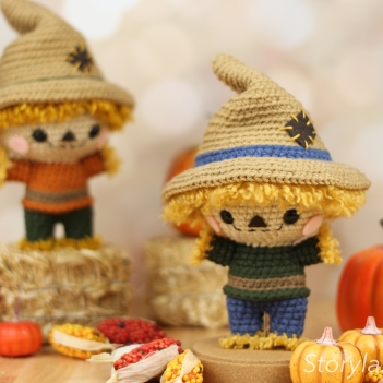 Cornelius the Scarecrow amigurumi pattern by Storyland Amis