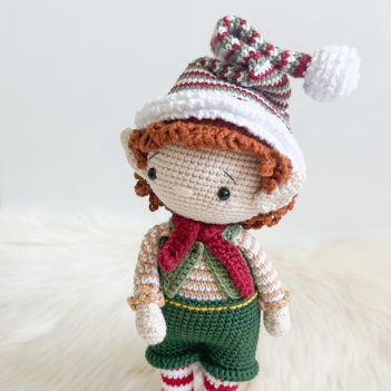 Peppermint the Festive Elf amigurumi pattern by Bluesparrow Handmade