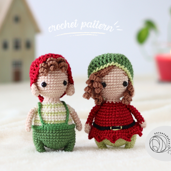 Christmas elves  amigurumi pattern by yarnacadabra