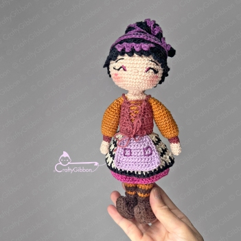 The Purple Witch amigurumi pattern by CraftyGibbon