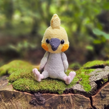 Sherbet the Cockatiel amigurumi pattern by LittleEllies_Handmade