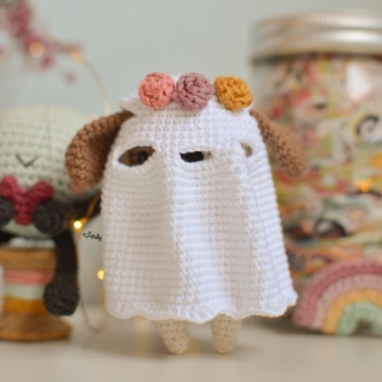 Ghost dog amigurumi amigurumi pattern by O Recuncho de Jei